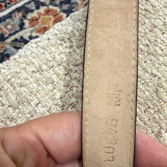 Vintage Brighton Belt S28 B4303 Embossed basket weave black leather - Picture 7 of 9